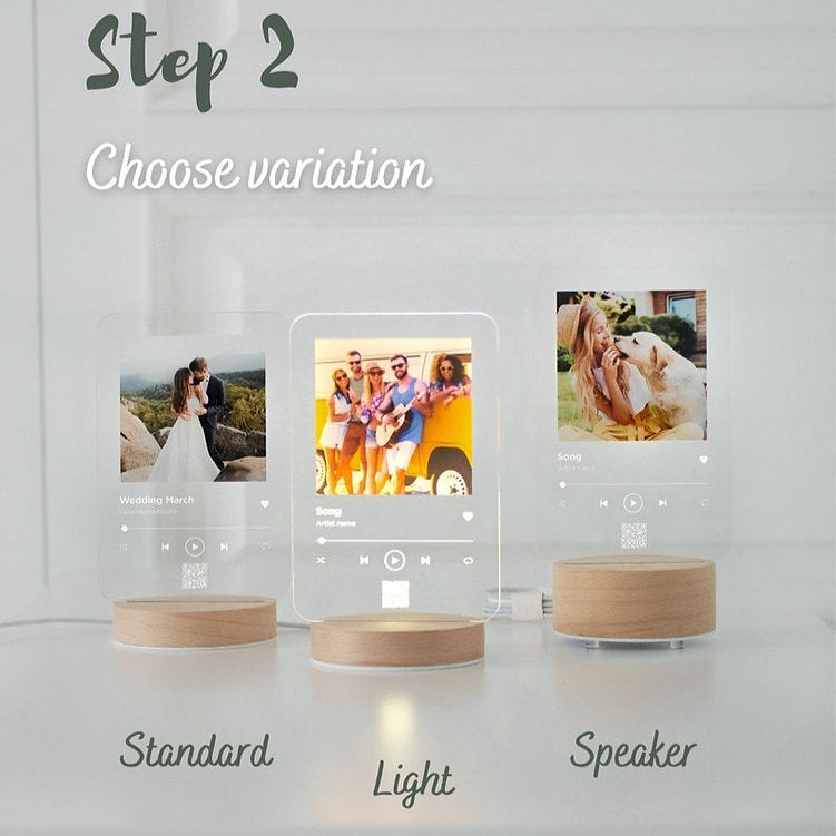 Acrylic song plaque Acrylic with LED light and stand