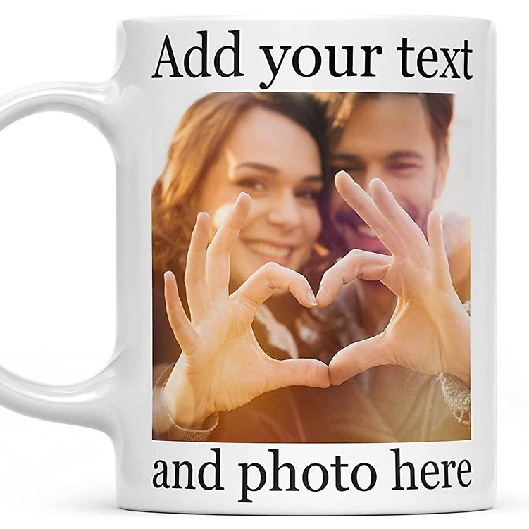 Custom Photo Coffee Mugs, Personalized Mugs w Photo & Customizable